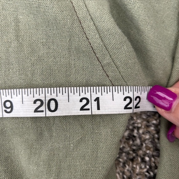 BLU pepper Women's Sage Green Lightweight Linen Blend Jacket size large - Picture 5 of 8